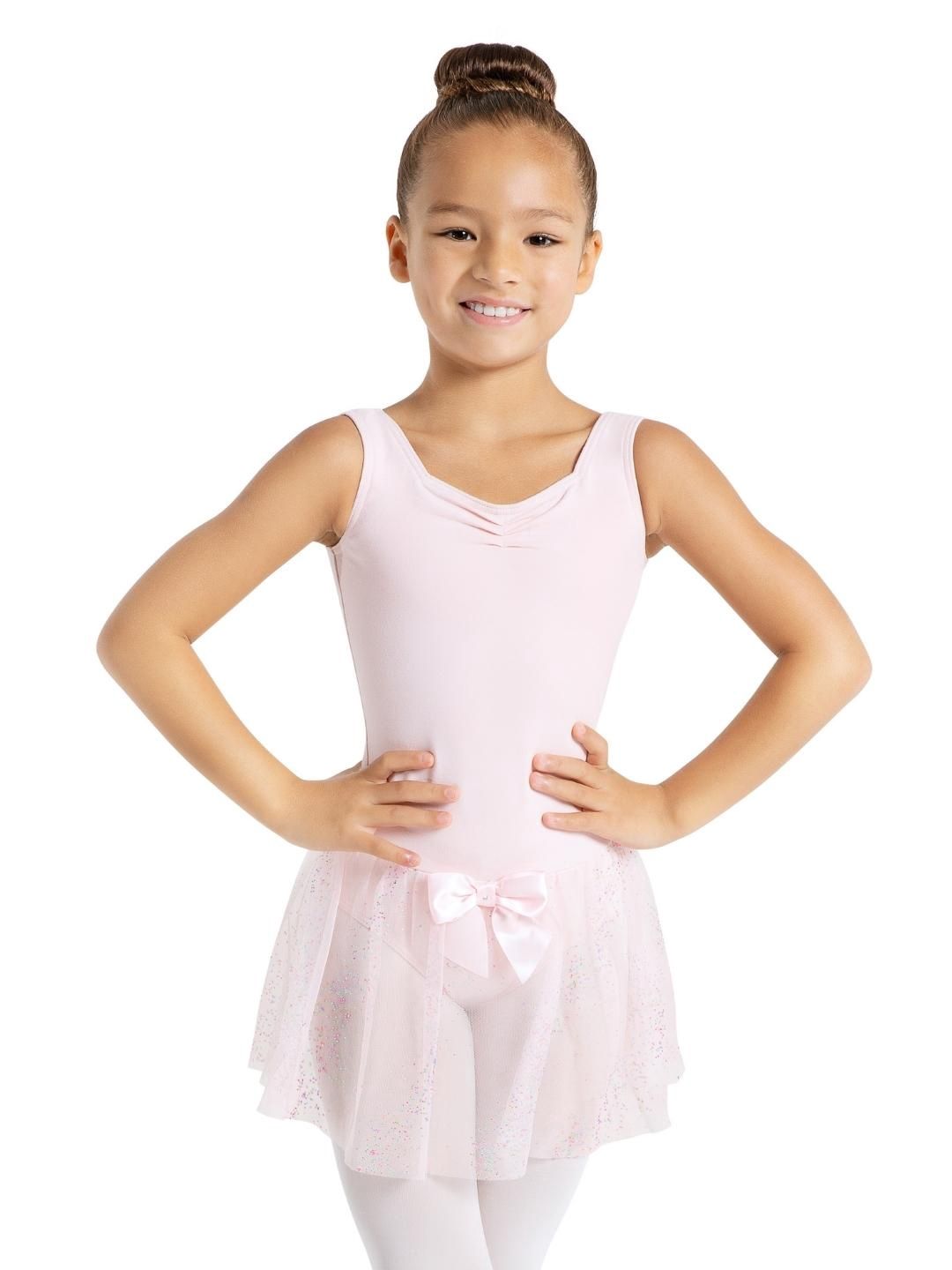 Glitter Glam Tank Pinch Front Dress - Girls, Color: Pink, Size: LC