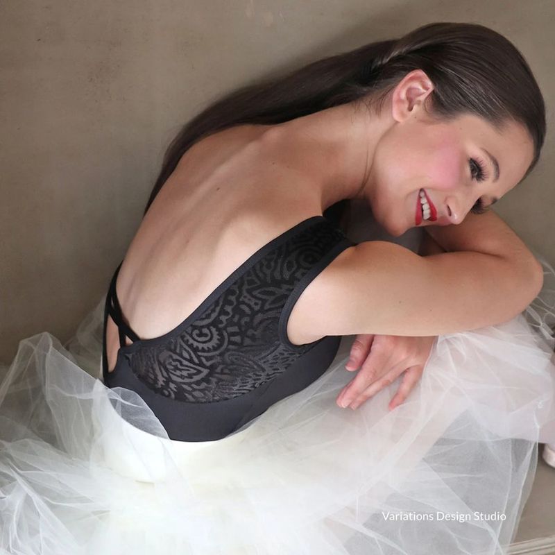 Womens Velvet Couture V Back Leotard