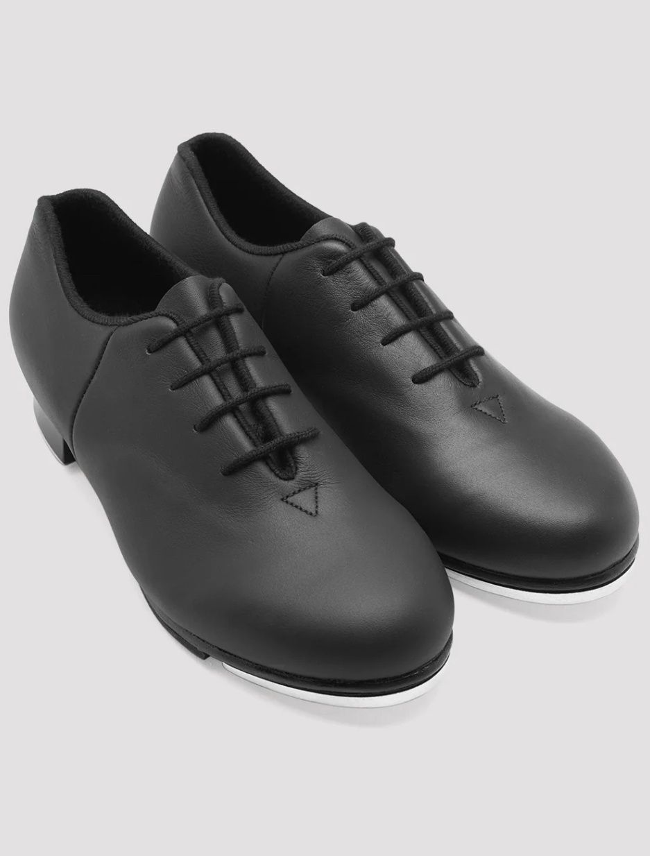 BLOCH Ladies Audeo Jazz Tap Leather Tap Shoes, Color: BLK, Size: 4