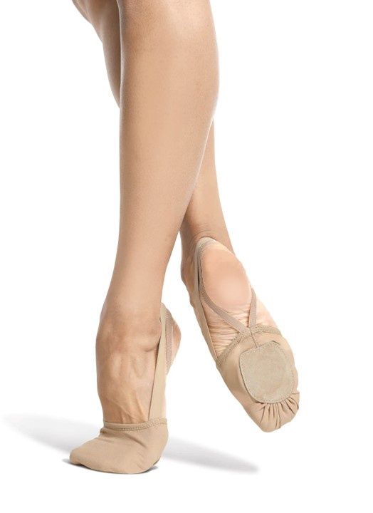 Canvas Half Sole Dance Shoe, Color: Lt Sand, Size: XXSA