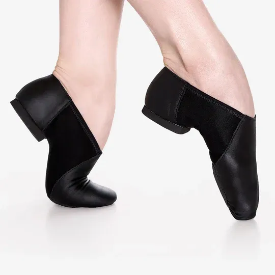So Danca "Janus" Split Sole Jazz (Suede Sole), Color: Black, Size: 4