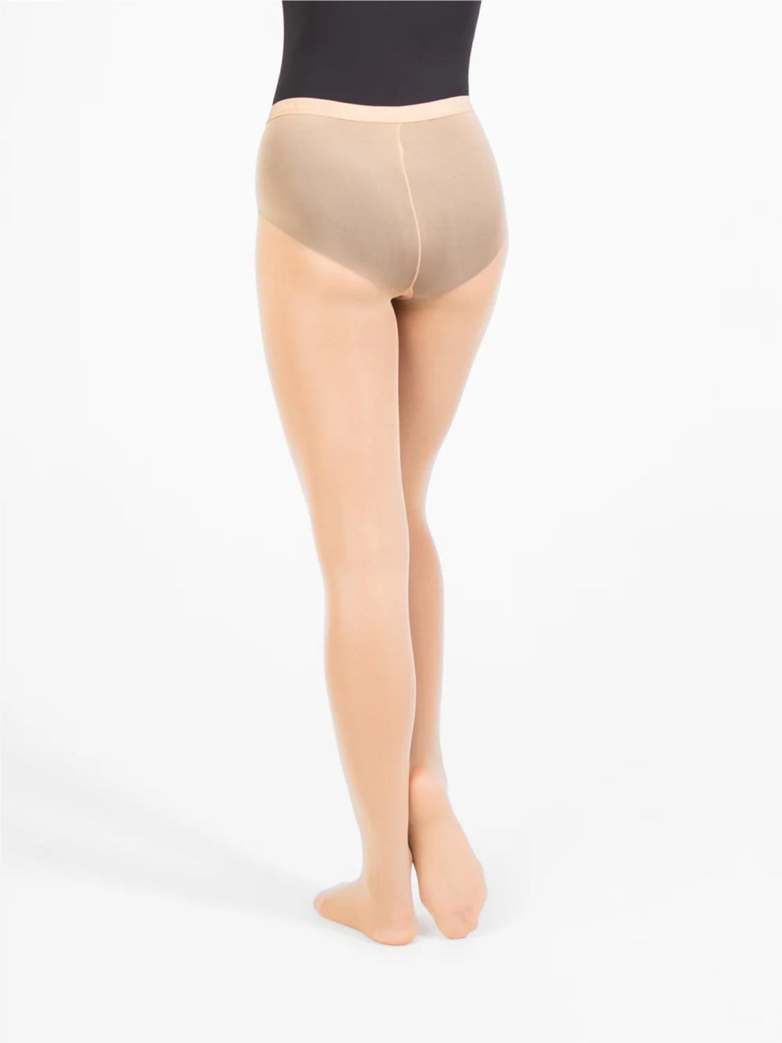 TotalSTRETCH Seamless Footed Tights Girls, Color: JTN, Size: 8-14