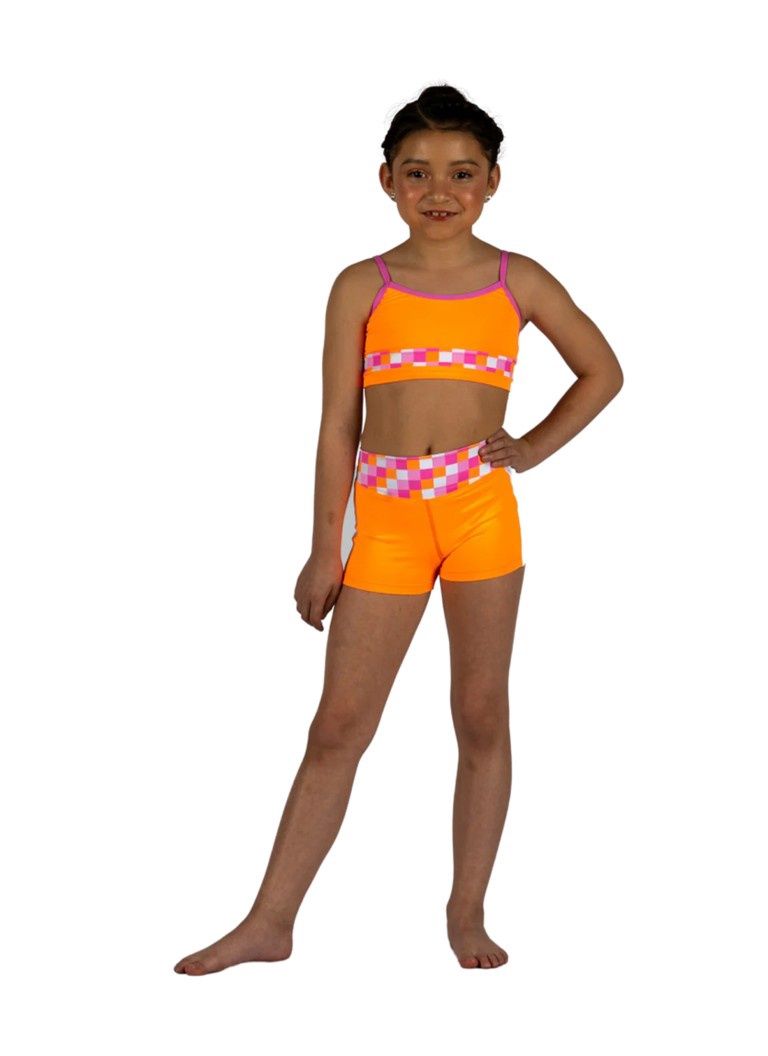 XO Check Me Out Top, Color: Orange, Size: 4-6