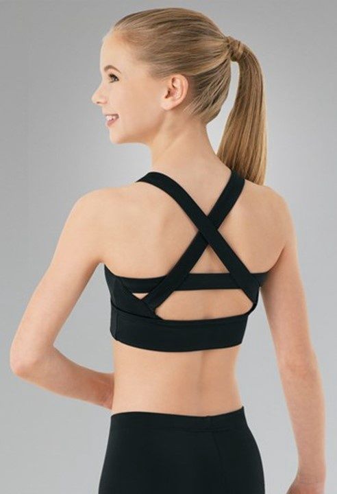 Crisscross Back Bra Top, Color: Black, Size: SA