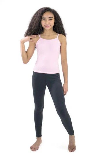 Girls' High-Performance Microfiber Legging, Color: Black, Size: 12/14