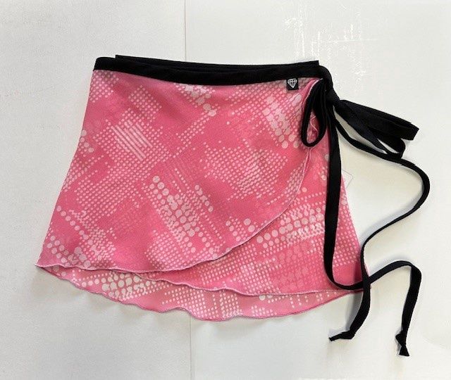 Wrap Skirt, Color: Pink/Black, Size: LC/XSA