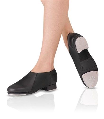 Leo's Slip-On Jazz Tap Shoe, Color: 5M BLACK