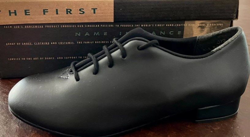 LEO'S STYLE 1012 JAZZ TAP SHOES, Color: 1M BLACK