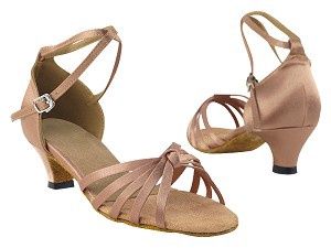 1.3” Classic Series Satin Ballroom Shoe, Color: Brown Satin, Size: 10M
