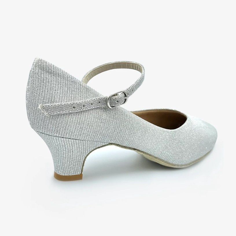 Rachelle - BL116 1.5" Heel Closed Toe Sparkled Ballroom Shoe, Color: SPKL Silver, Size: 7M