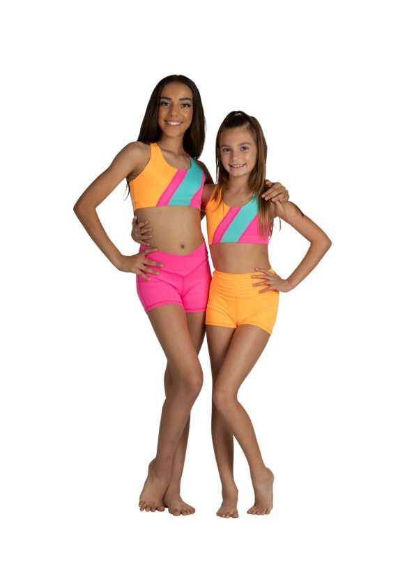 XO Fiesta Flare Top, Color: Neon Sorbet, Size: 4-6