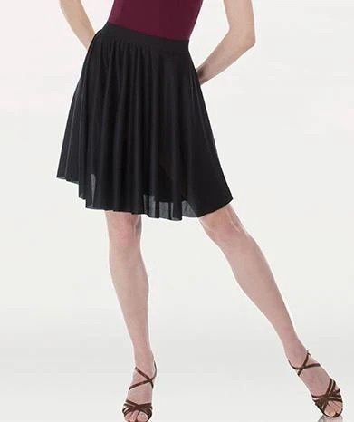 Above-The-Knee Circle Skirt, Color: Black, Size: SA