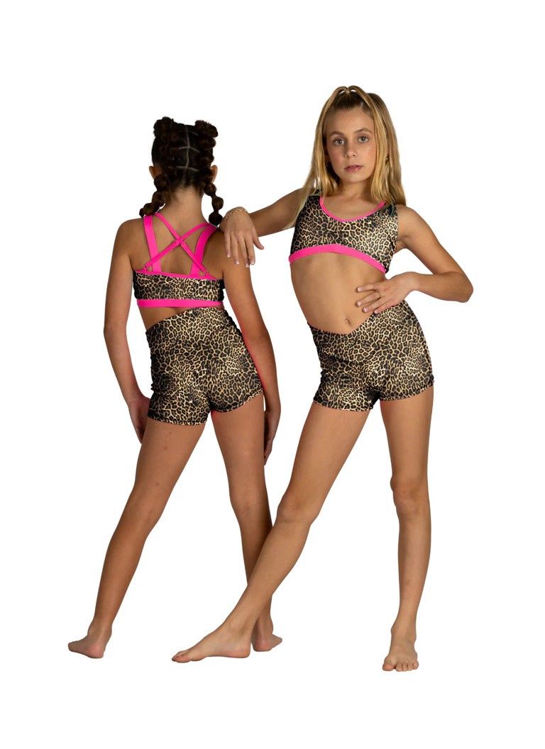 XO Criss Cross Top, Color: Cheetah, Size: 4-6