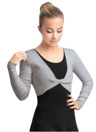 Shrug with Faux Knot, Color: HGR, Size: XS