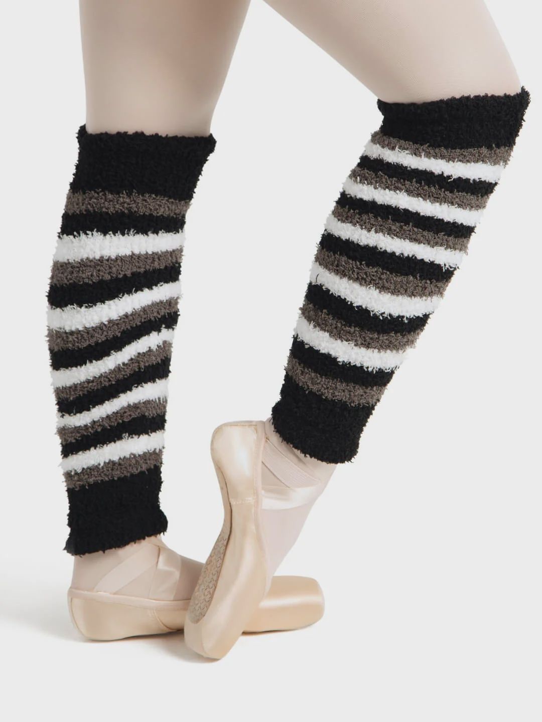Harmonie 18" Striped Pamper Legwarmer, Color: Black/White Stripe, Size: 18"