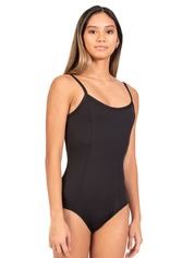 DANIELA - Elevated Convertible Strap Cami Leo, Color: Black, Size: 2X