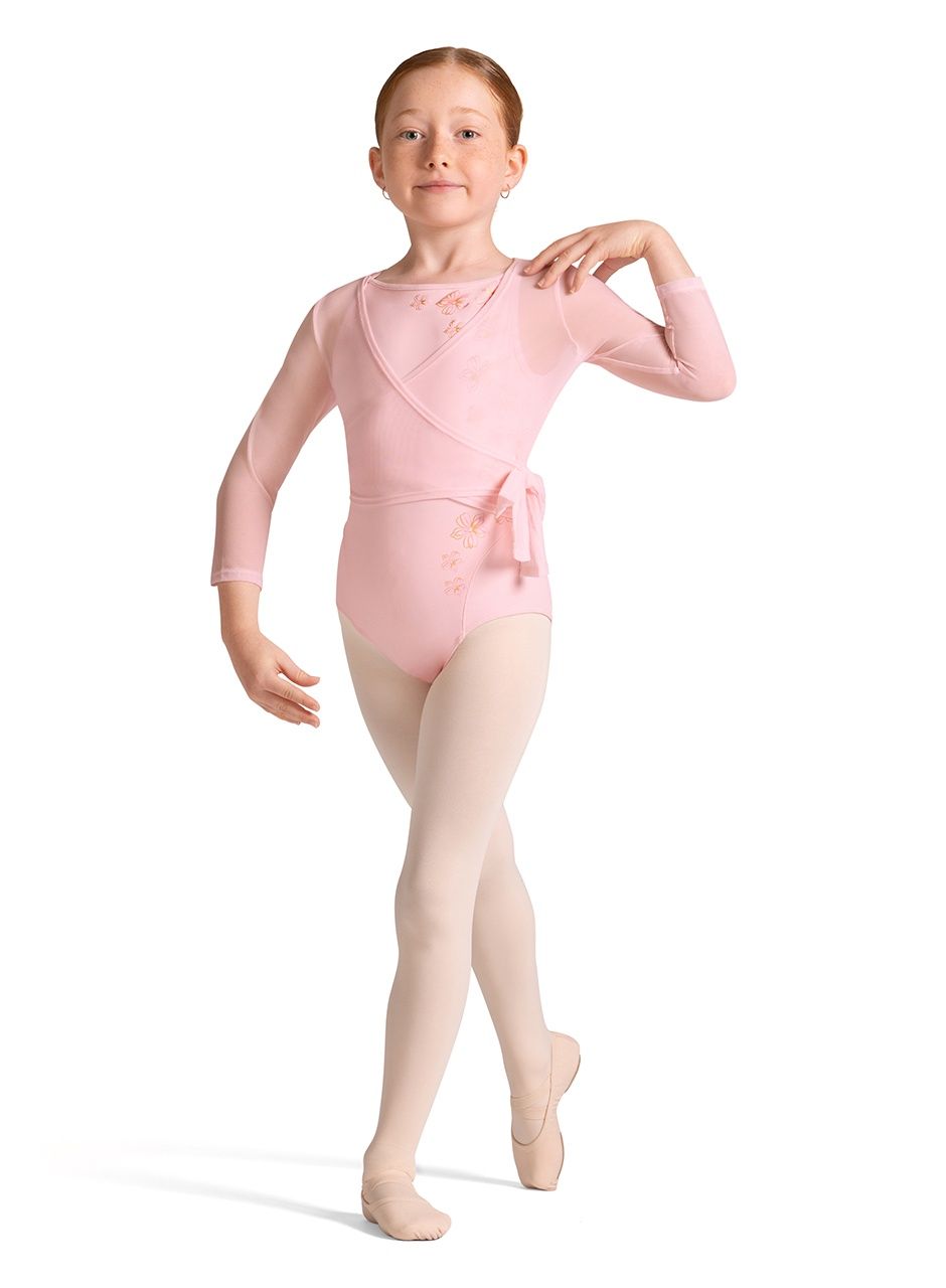 BLOCH "Rolanda" Long Sleeve Wrap Top, Color: Candy Pink, Size: 4-6