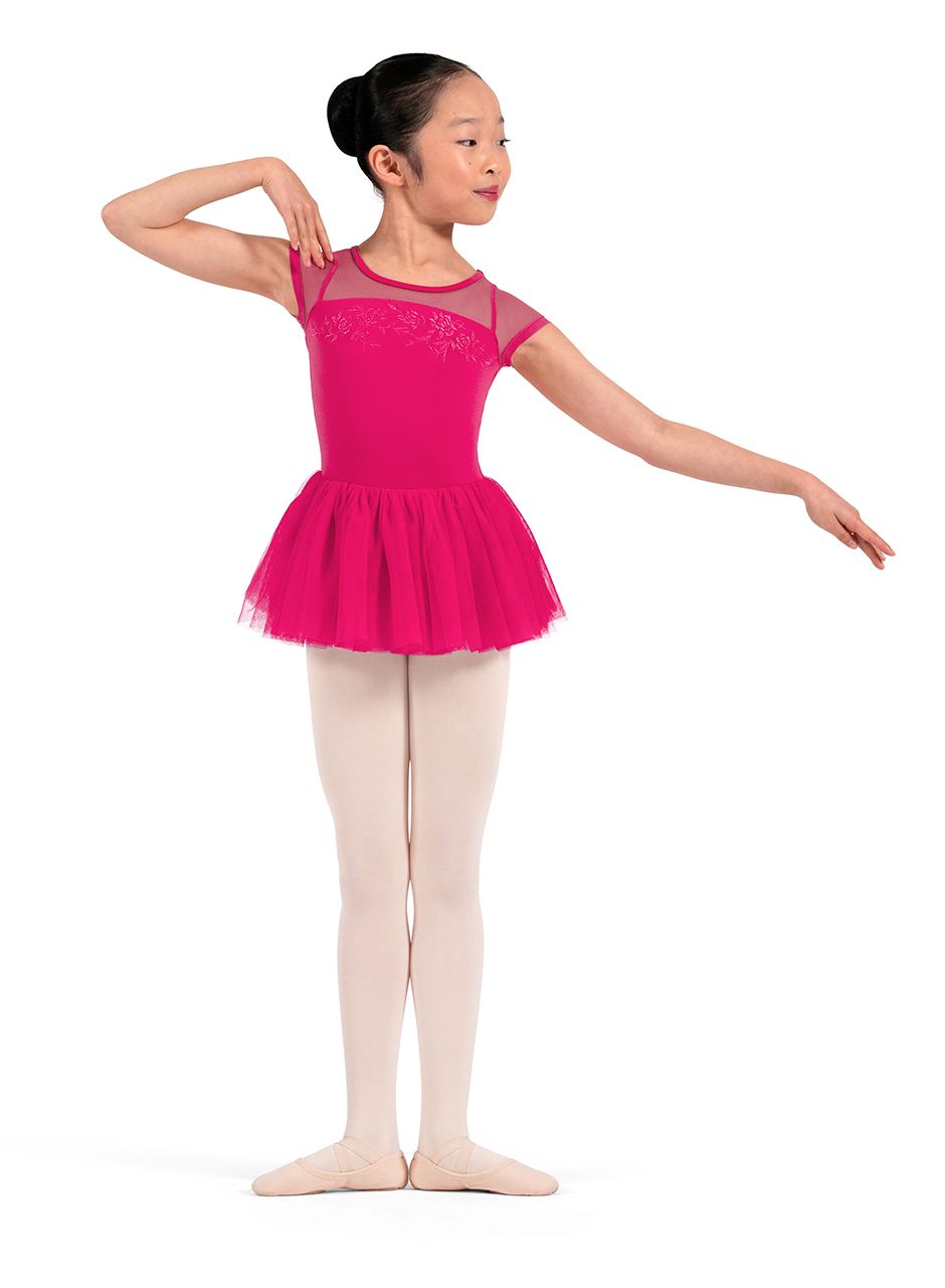 Girls Mirella Girl Cap Sleeve Tutu Dress, Color: HPK, Size: 2-4