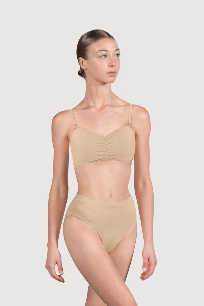 BLOCH Ladies Vela Bandeau Bra, Color: Sand, Size: XSA
