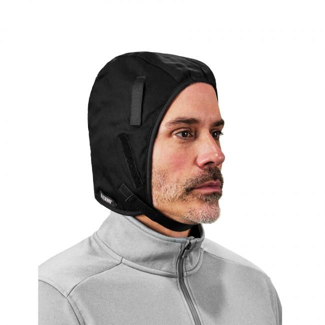 ERGODYNE N-Ferno 6850 Winter Hard Hat Liner - 2-Layer, Color: Blk