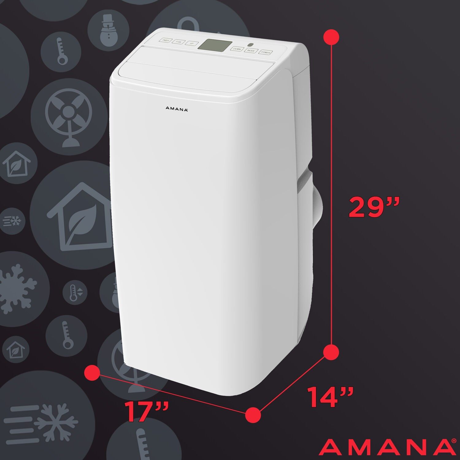 13, 000 BTU Portable AC Heat/Cool - White AMAP14HAW