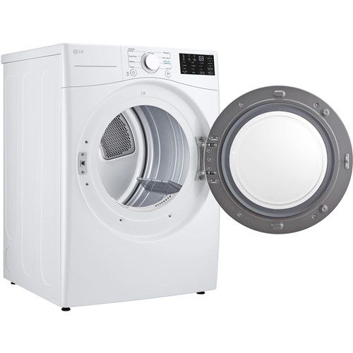 LG 7.4 CF Ultra Large Capacity Electric Dryer with Sensor Dry, NFC Tag On (DLE3470W) - White