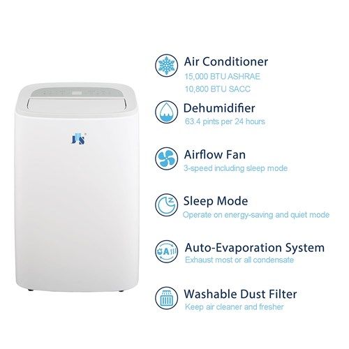 JHS 14000BTU Portable Air Conditioner - White A020A-10KR