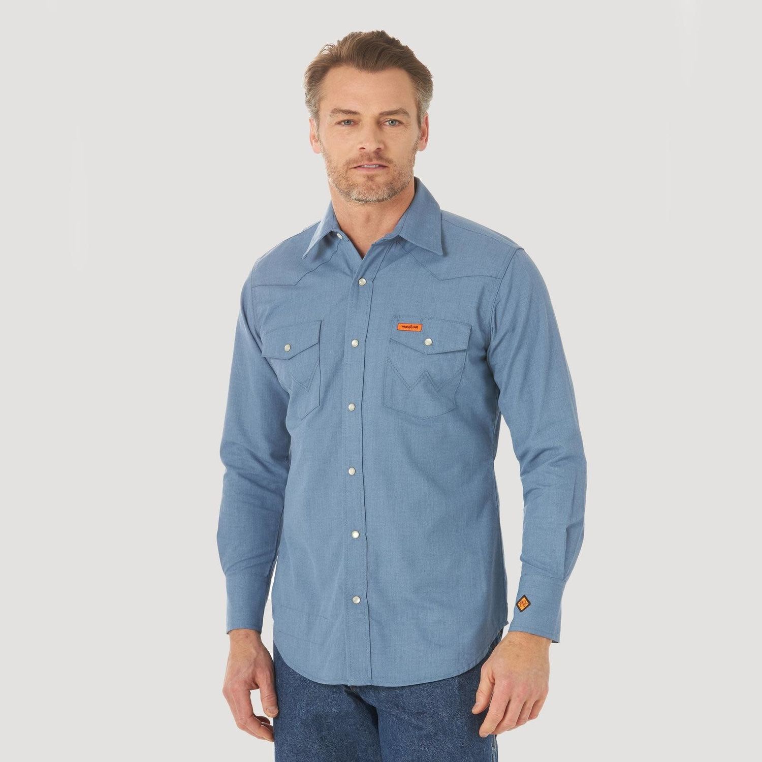 WRANGLER FR145BL WORKSHIRT Snap Blue