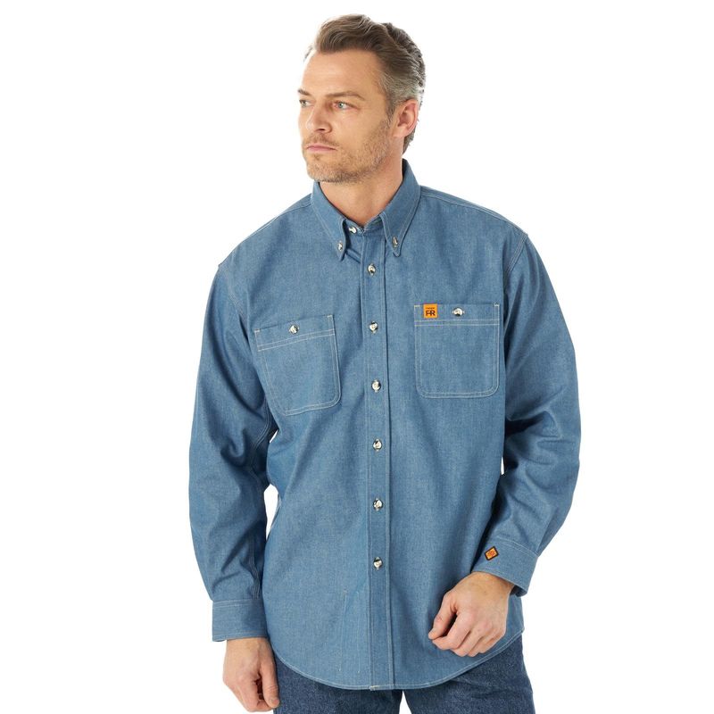 **Wrangler FR Blue Chambray Shirt FR3W01B