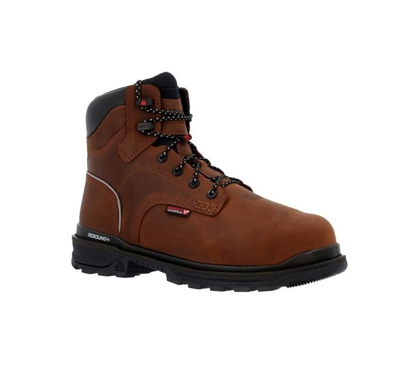 **ROCKY MEN'S BRN 6" WORK BOOT- RKK0440