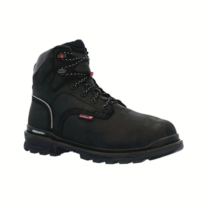 **ROCKY MEN BLK 6" RAMS HORN WATERPROOF INTERNAL MET GUARD WORK BOOT- RKK0393