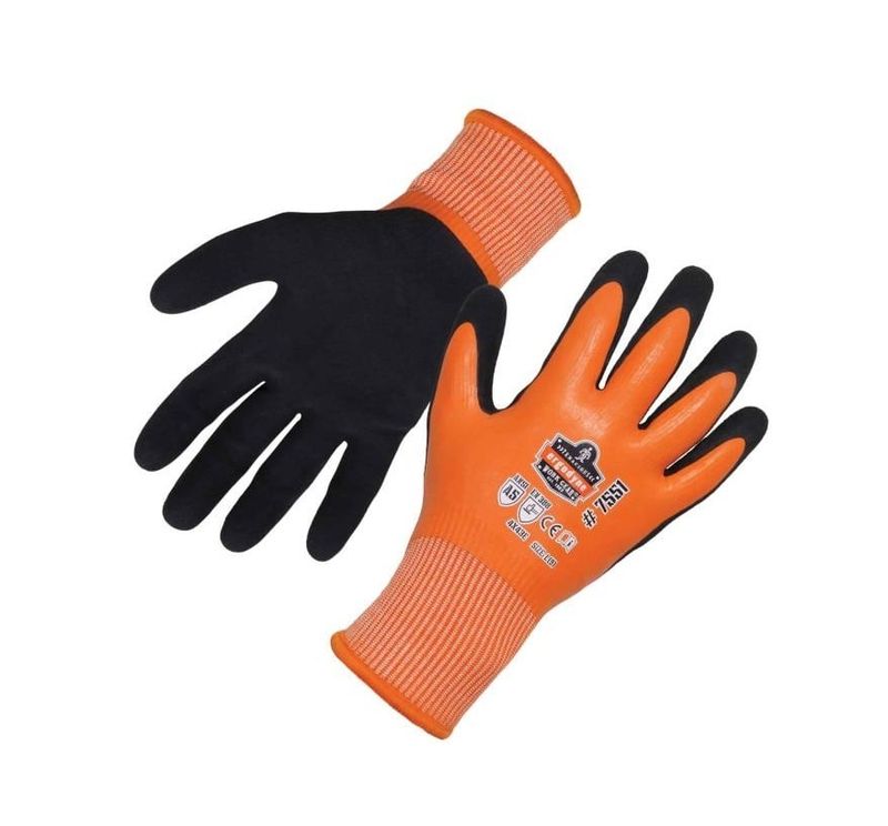 Ergodyne ProFlex 7551 Coated Cut-Resistant Winter Work Gloves - ANSI A5, Waterproof