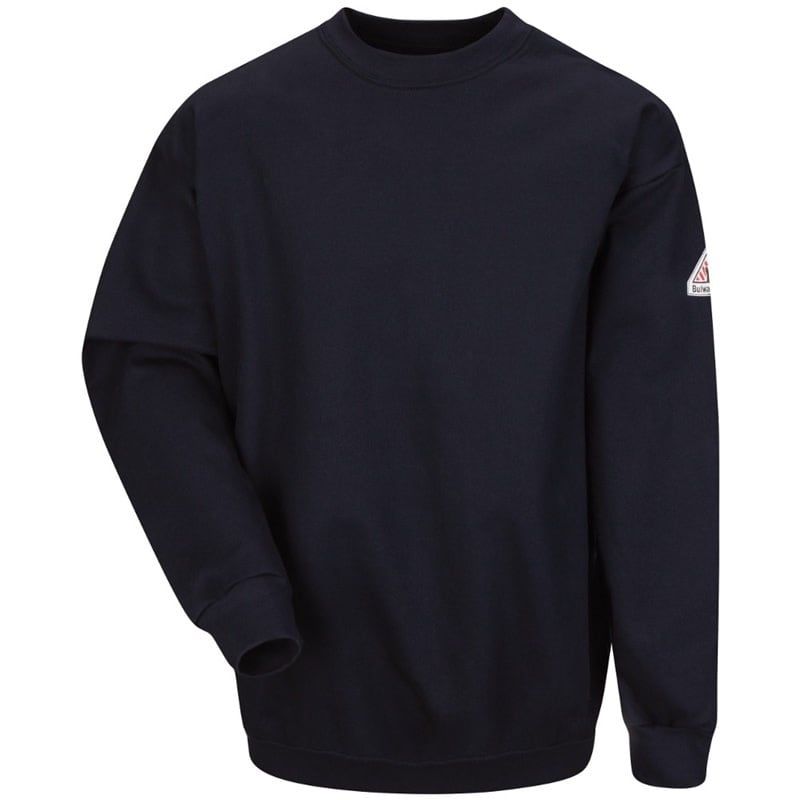 Bulwark SEC2NV FR Navy Crew Sweatshirt