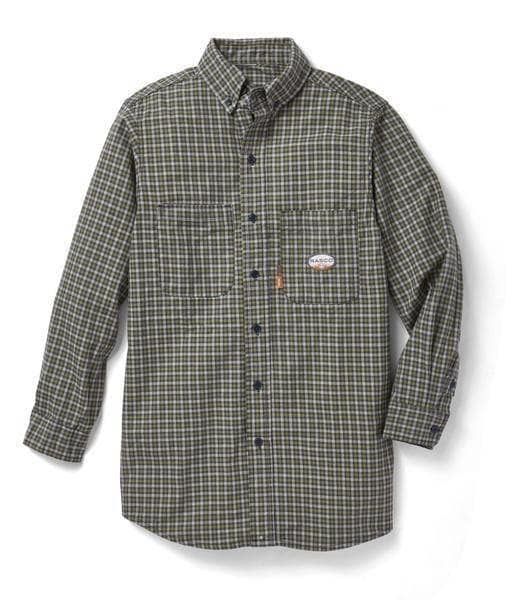 ***RASCO FR Plaid Shirt- Green