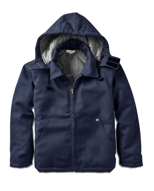 RASCO FR NAVY Duck Hooded Jacket FR3507NV