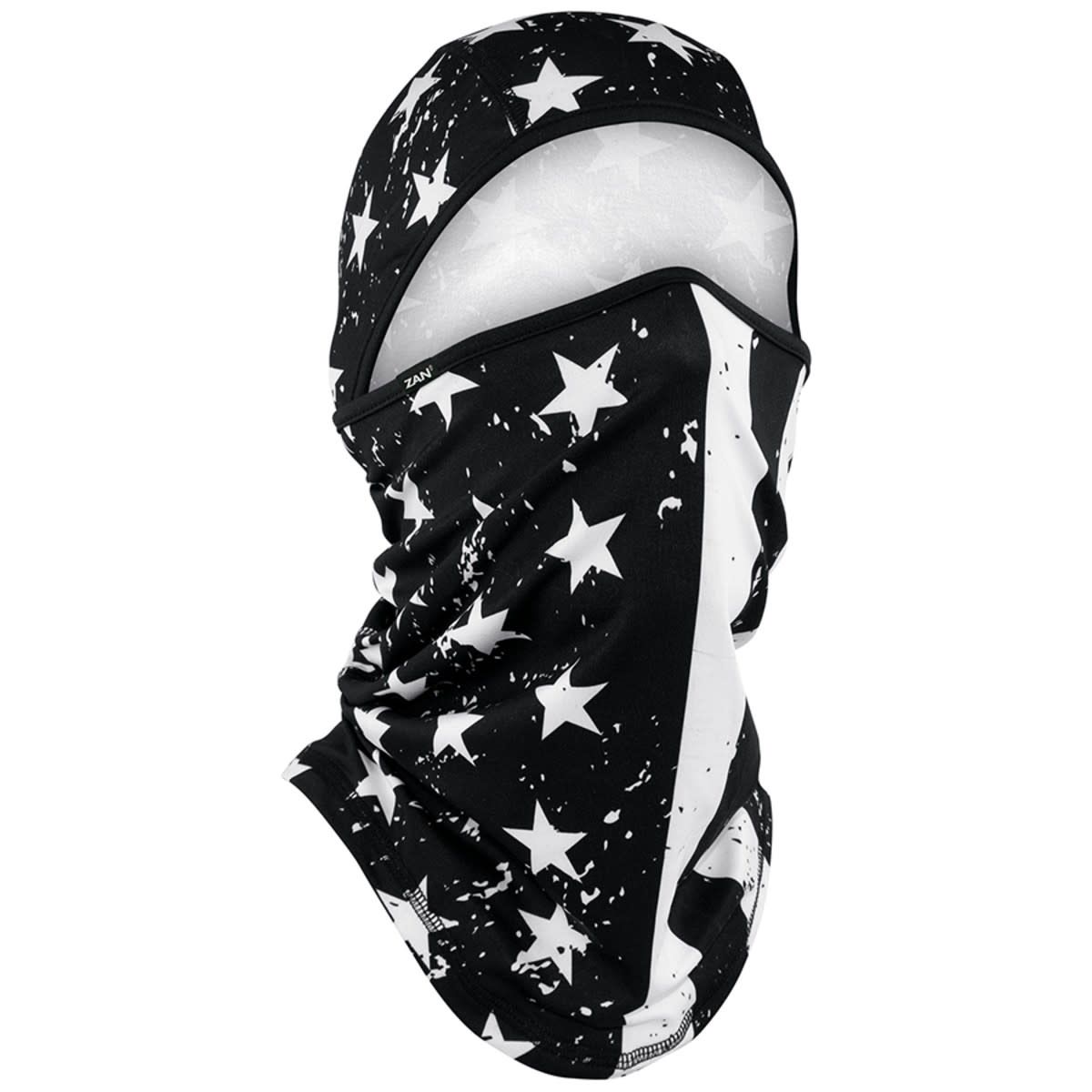 Zan Headgear Convertible Balaclava Black & White Flag WB4L091