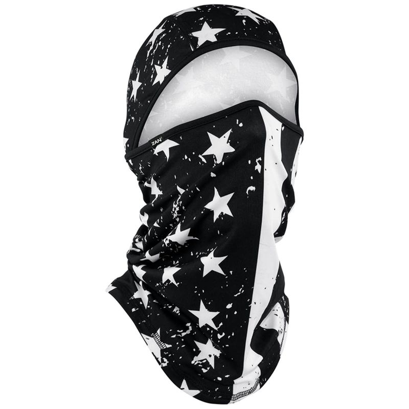 Zan Headgear Convertible Balaclava Black & White Flag WB4L091