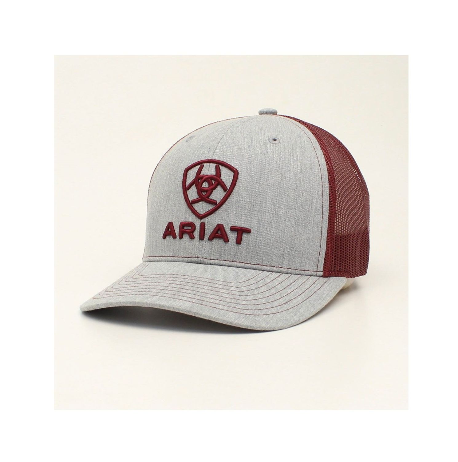 Ariat Mens SB R112 Grey Embroidery Burgundy A300012009