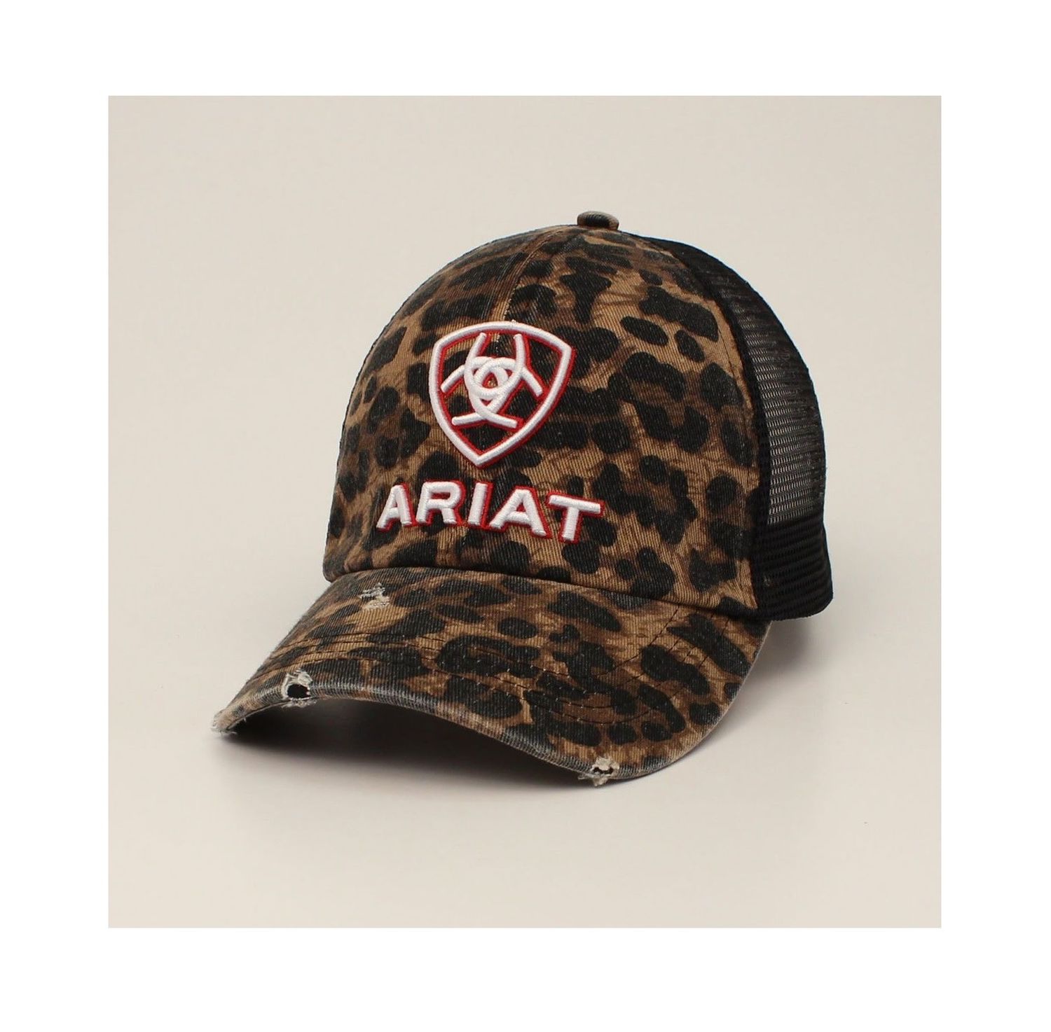 Ariat Ladies Ponyflo Cap Leopard Print Black A300031001