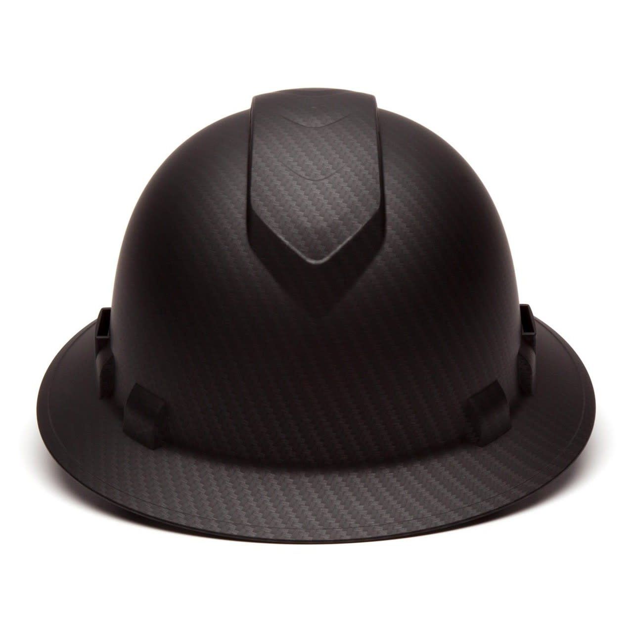 Pyramex HP54117V Ridgeline Vented Full Brim Style Hard Hat with Black Graphite Pattern - 4 Point Suspensions