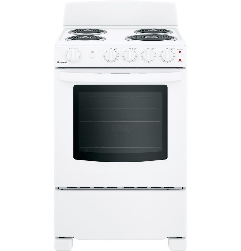 Hotpoint 24IN. 2.9CU. FT Electric Range in white RAS240DMWW