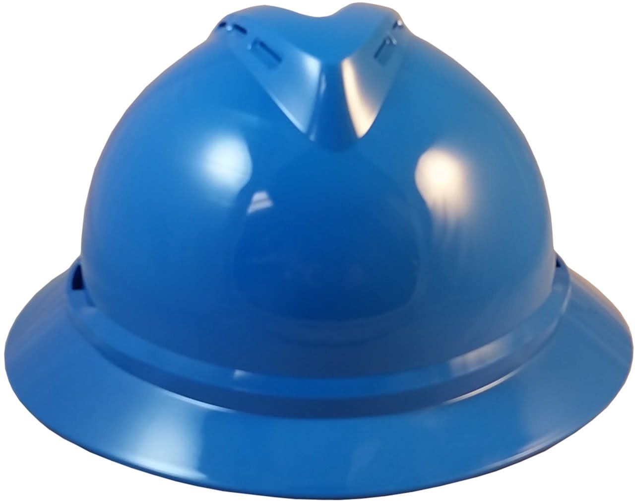 MSA Blue Advance Full Brim Vented Hard hat with 4 point Ratchet Suspension 10167912