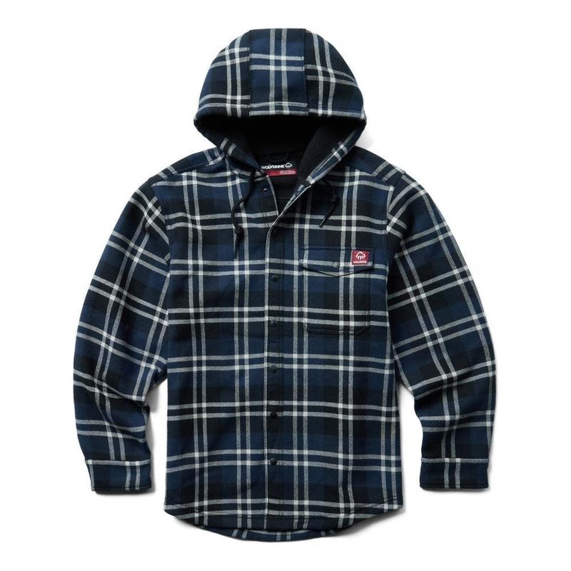 Wolverine BUCKSAW FLANNEL HOODED SJ / NEW NAVY PLAID W1203770-418