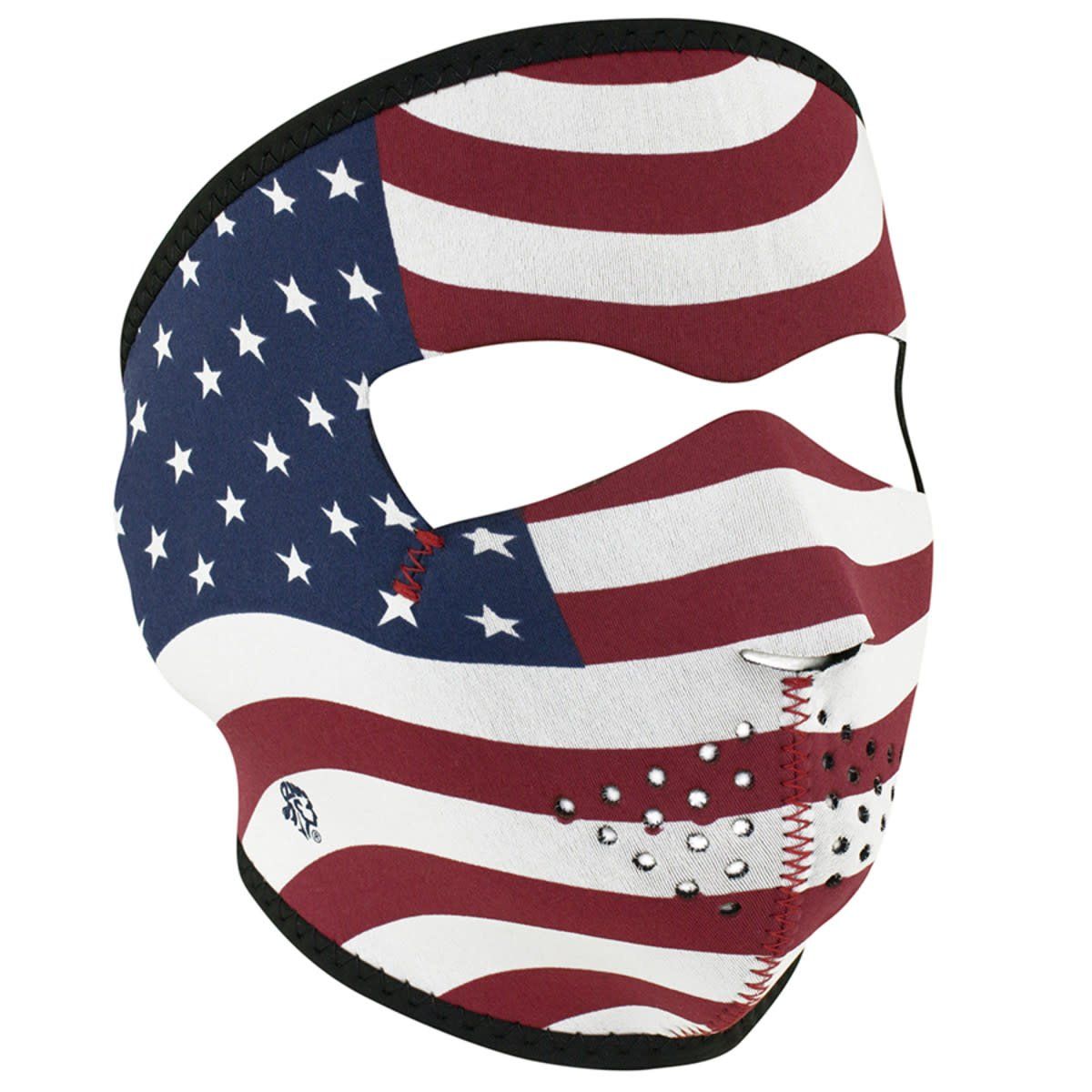 Zan Headgear Neoprene Facemask USA FLag Stars & Stripes WNFM003