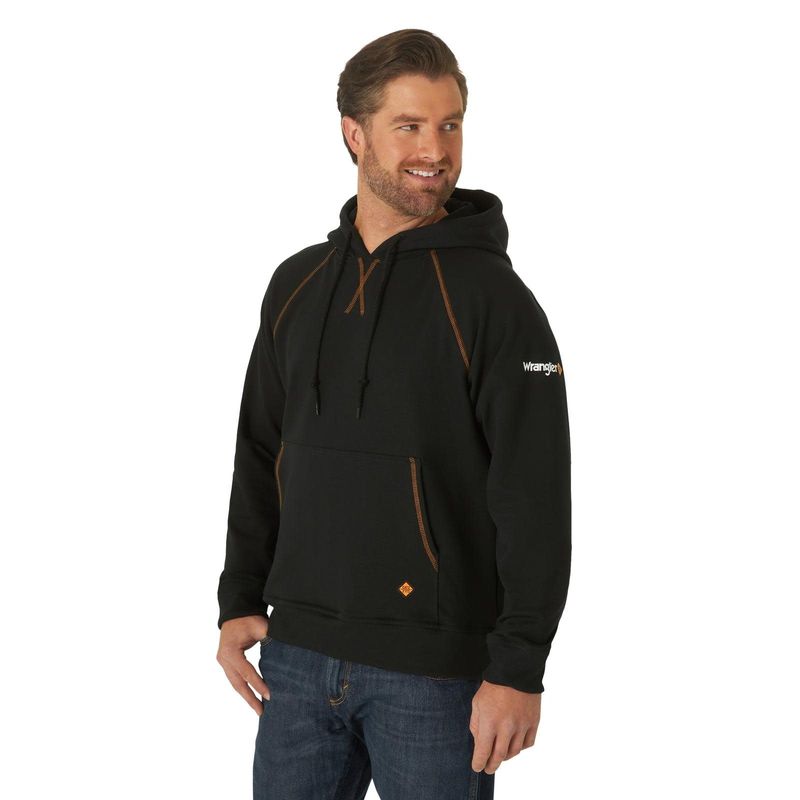 **Wrangler FR171BK  FR Hooded Sweatshirt Black