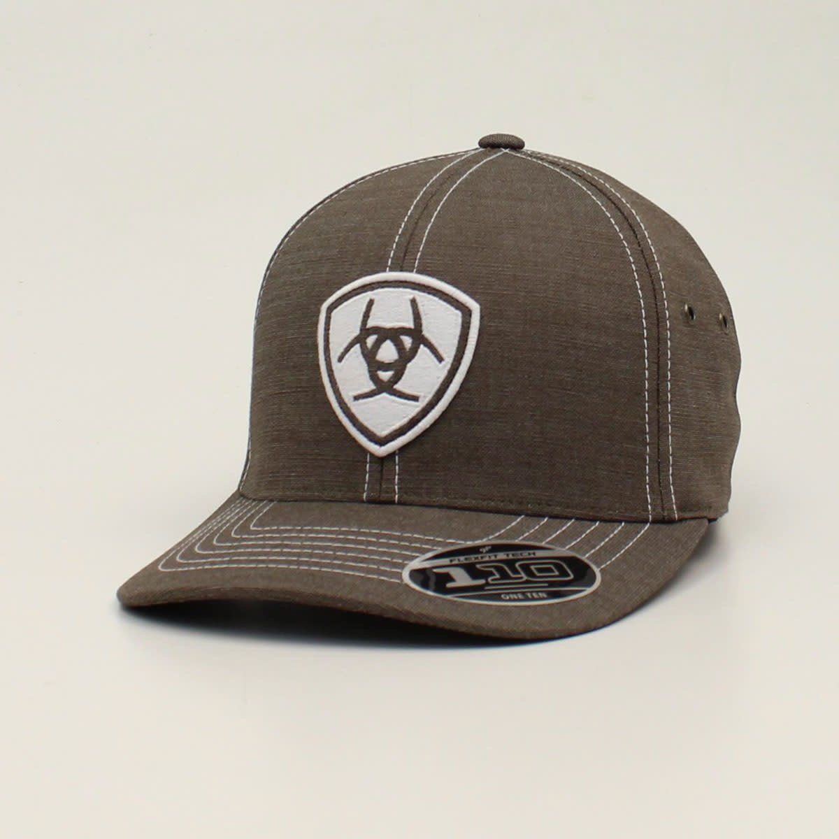 **Ariat Hat MENS FLEX FIT WHITE LOGO GREY A300015206