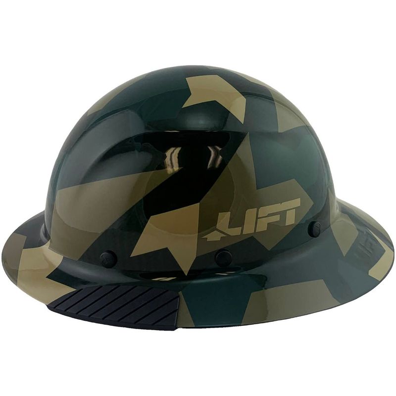 DAX ACTUAL Carbon Fiber Full Brim Hard Hat Jungle Camo- HDC-20CJ
