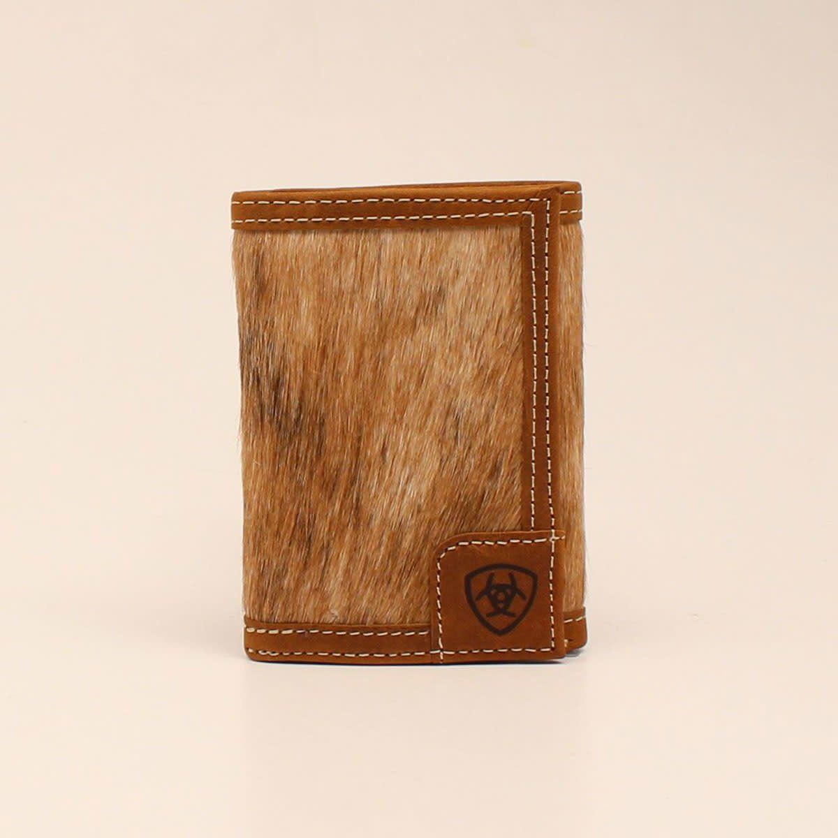 **ARIAT TRIFOLD CALF HAIR MEDIUM BROWN A3544044
