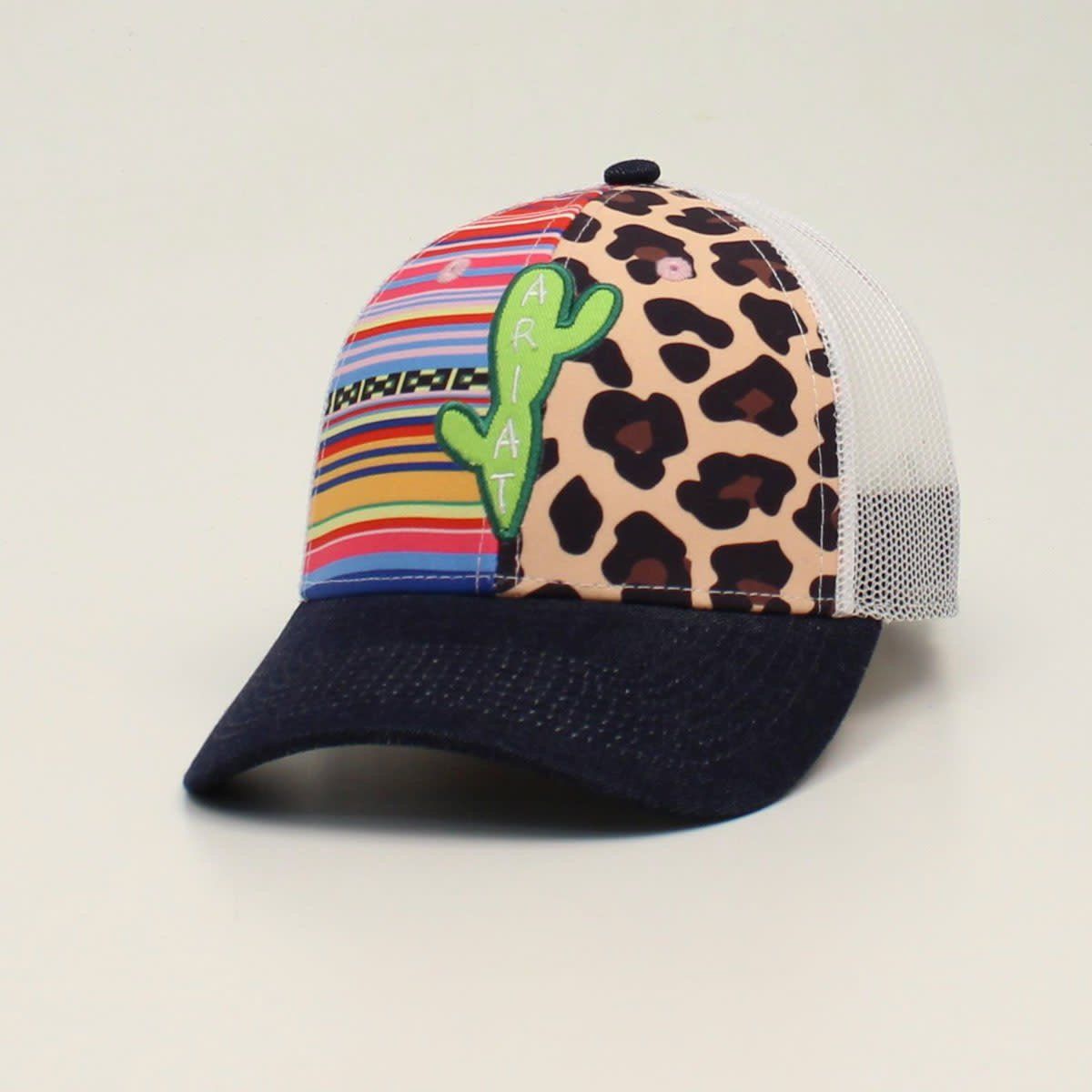 ARIAT LADIES CAP SERAPE LEOPARD CACTUS MULTI A300014097