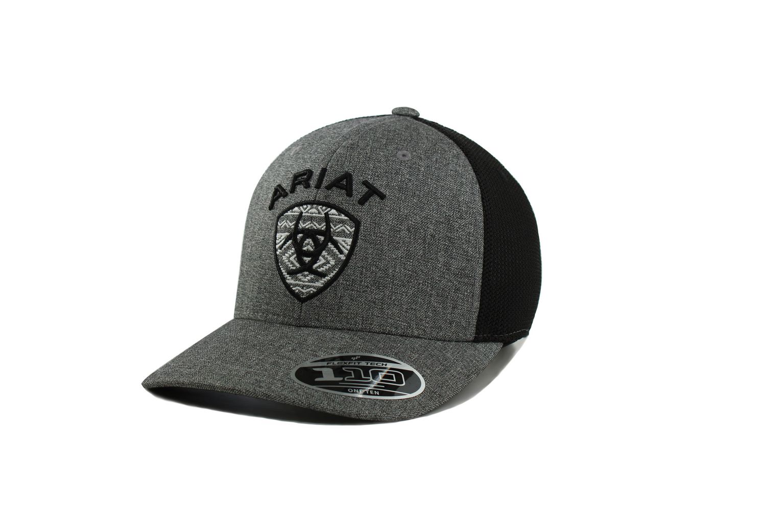 ARIAT MENS FLEXFIT 110 SNAPBACK AZTEC LOGO GREY A300064606